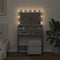 vidaXL - Grijze - Sonoma - Kaptafel - met - LED - Verlichting - - - 79x41x135 - cm