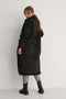 na-kd teddy detailed - Dames Jas - Regular fit - Zwart