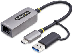 Startech.com U2GA-USB-C-ETHERNET - 2.5GbE USB-C naar Ethernet Adapter - USB-A Converter