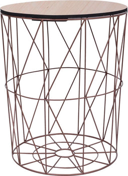 vidaXL - Salontafel - Ø - 47 - cm - koperkleurig