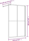 vidaXL - Inloopdouchewand - transparant - 118x195 - cm - ESG-glas - goudkleurig