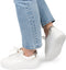 PS Poelman ANEMONE - Dames sneakers - Plateauzool 45 cm - Wit met panterprint