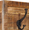 vidaXL - Wandkapstok - met - 5 - haken - massief - mangohout