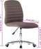 vidaXL - Eetkamerstoelen - draaibaar - 2 - st - stof - taupe