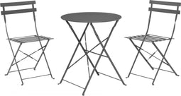 ProGarden - 3-delige - Bistroset - mat - donkerantracietkleurig