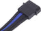 Silverstone PP07-BTSBA - Kabel - Molex (4-pin) naar SATA (data) - Blauw Zwart