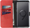 Selencia Galaxy S9 - Echt Lederen Bookcase - 3 Pashouders - Rood