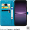 iMoshion Hoesje Geschikt voor Sony Xperia 1 V Hoesje Met Pasjeshouder - iMoshion Mandala Bookcase - Turquoise