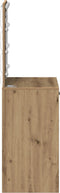 vidaXL - Kaptafel - met - LED - Lichten - - - Artisan - Eik - 50x41x135 - cm