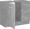 vidaXL - Wastafelkast - 63x30x54 - cm - bewerkt - hout - betongrijs