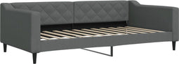 vidaXL - Slaapbank - 100x200 - cm - stof - donkergrijs