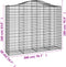 vidaXL - Schanskorven - 4 - st - gewelfd - 200x50x160/180 - cm - ijzer