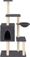vidaXL - Kattenmeubel - met - sisal - krabpalen - 131 - cm - donkergrijs