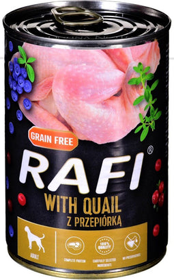 Dolina Noteci Rafi met kwartel - nat hondenvoer - 400g