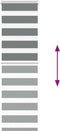 vidaXL - Zebra - rolgordijn - 45x100 - cm - stofbreedte - 40,9 - cm - donkergrijs