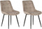 Set van 2 eetkamerstoelen MELROSE Fluweel Taupe