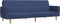 vidaXL - Slaapbank - 2-zits - stof - blauw