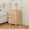 vidaXL - Nachtkastje - 40x40x66 - cm - bewerkt - hout - sonoma - eikenkleurig