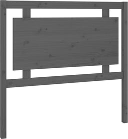 vidaXL - Hoofdbord - 105,5x4x100 - cm - massief - grenenhout - grijs