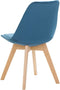 DAKOTA - Eetkamerstoel - Blauw - Fluweel