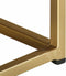 vidaXL - Salontafel - 90x50x35 - cm - massief - mangohout - zwart - en - goudkleurig