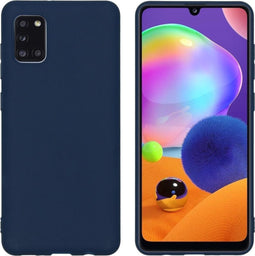 iMoshion Hoesje Geschikt voor Samsung Galaxy A31 Hoesje Siliconen - iMoshion Color Backcover - Donkerblauw