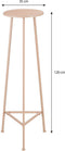 Mica Decorations Adine Plantentafel - H120 x Ø35 cm - Metaal - Lichtroze