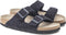 Birkenstock Arizona - Slipper - Suede Blauw Smal Voetbed - Maat 38