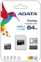 ADATA Micro SDXC 64GB - MicroSDXC UHS Class 10 - 10 Mb/s schrijfsnelheid - Zwart