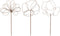 J-Line decoratie Tuin Bloemen - ijzer - roest - 3 stuks