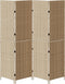 vidaXL - Kamerscherm - 4 - Paneel - Vouwbaar - Beige - 196x180 - cm - Poly - Rattan