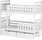 MONIKA - Stapelbed - 90x200 cm - te splitsen tot 2 bedden - wit