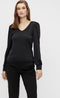 OBJECT OBJANNIE - L/S V-Neck Top - Jersey met stretch - Maat XS