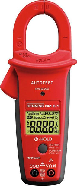 Benning CM 5-1 Stroomtang, Multimeter Digitaal CAT III 1000 V, CAT IV 600 V Weergave (counts): 10000