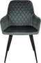 House Nordic Harbo Eetkamerstoel - Luxe Velvet - Groen (set van 2)