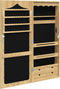 vidaXL - Sieradenkast - met - spiegel - wandgemonteerd - 37,5x10x90 - cm