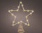 Decoris kerst ster piek goud- LED verlichting - steady warm wit -27 cm