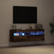 vidaXL - TV - Wandkasten - met - LED - Verlichting - 2 - stuks - Oud - Hout - 60x30x40 - cm