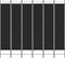 vidaXL - Kamerscherm - met - 6 - panelen - 240x220 - cm - stof - zwart