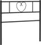 vidaXL - Hoofdbord - 107 - cm - metaal - zwart