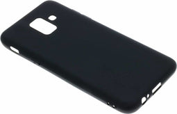 Hoesje Siliconen Geschikt voor Samsung Galaxy A6 (2018) - Color Backcover - Zwart