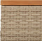Tuintafel 70x70x25 cm poly rattan en acaciahout beige