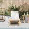 vidaXL - Ligstoel - met - kussens - 55x199x30 - cm - bamboe