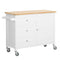 Coast Keukeneiland 3 Lades - 120x45x92cm - Wit-Naturel