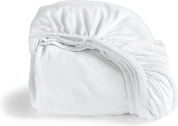 Cinderella Dubbel Jersey Hoeslaken - 1 persoons - Geschikt voor matrassen tot 35 cm - Wit