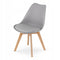Eettafel en stoelen - 5-delig - Sonoma eiken - grijze stoelen