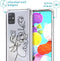 iMoshion Hoesje Geschikt voor Samsung Galaxy A71 Hoesje Met Koord - iMoshion Design Hoesje met Koord - Zwart / Transparant / Woman Flower