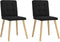 vidaXL - Eetkamerstoelen - 2 - st - stof - zwart