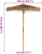 vidaXL - Paraplu - Tiki - met - klamboe - 150 - cm - bamboe