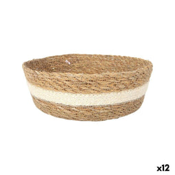 Opbergbak Privilege Privilege vlechtwerk Rond ø 22 x 8 cm (12 Stuks)